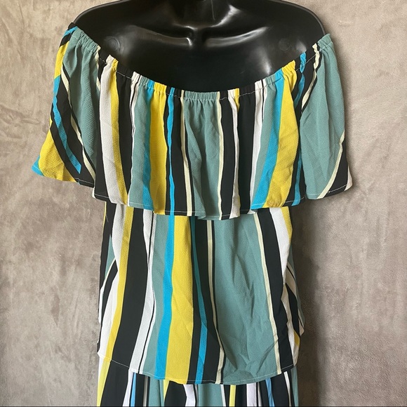 Macy's Bar III Matching Top and Pants Striped Set - Picture 9 of 16